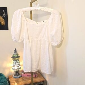 White textured poplin blouse BP